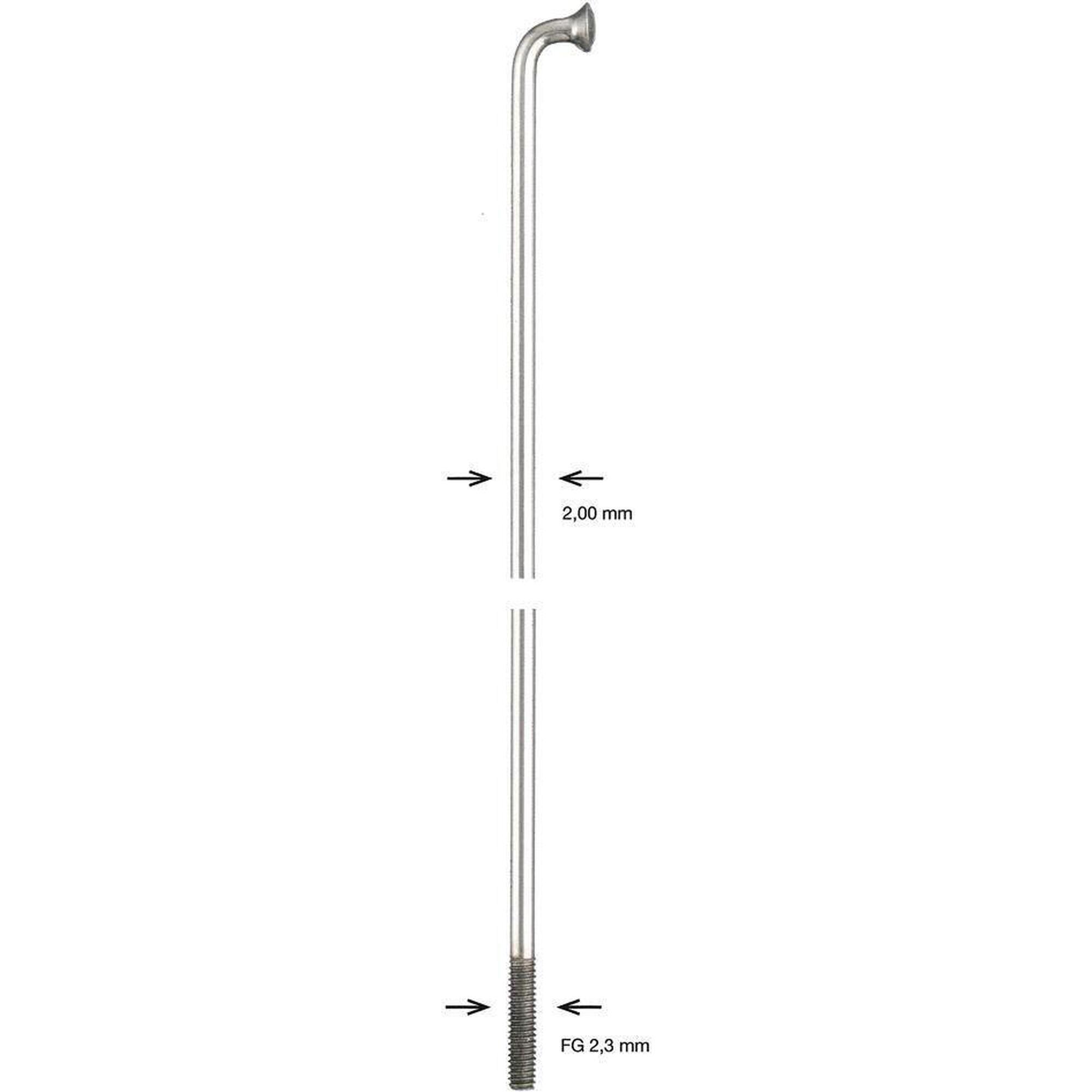 Alpina szprycha inox Ø2 00×300 mm z niklowanym niplem  opak.100