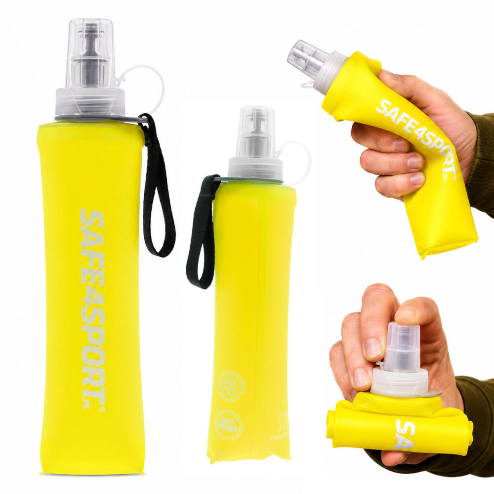 SoftFlask miękka lekka składana butelka na wodę do biegania z uchwytem 250 ml