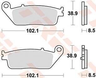 TRW MCB 845 SRM Sintered Metal Brake Pads do Rowerów