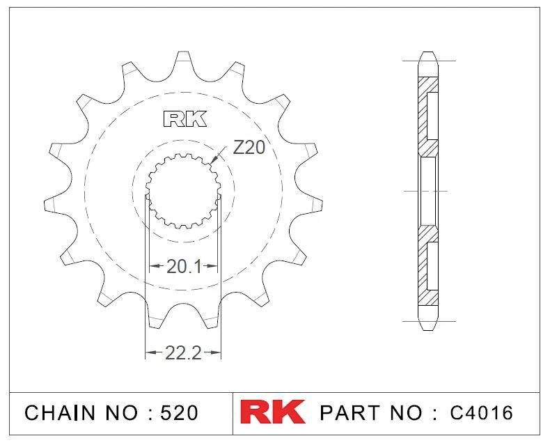 Zębatka RK 520 14z standard