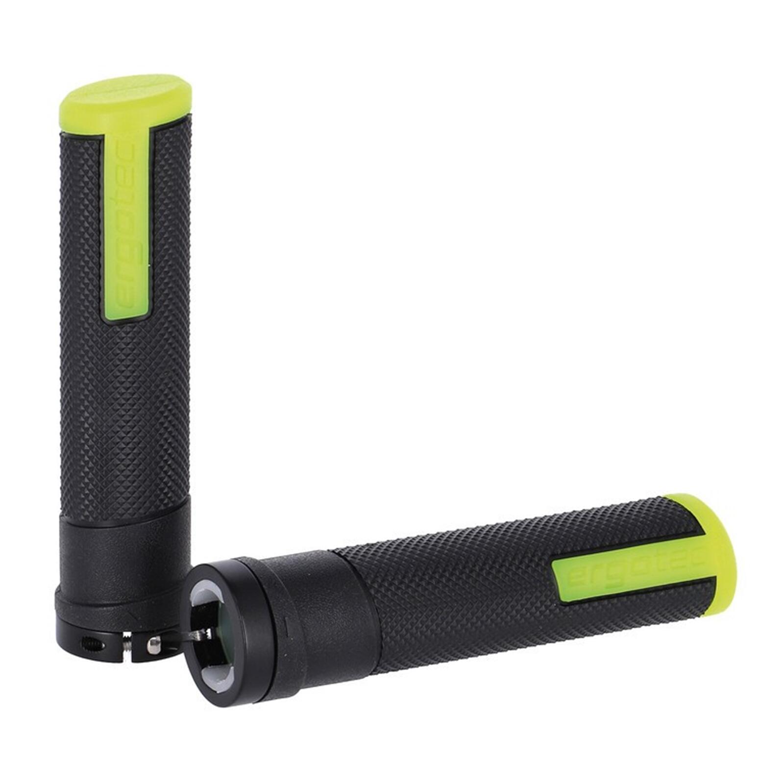 Ergotec Porto chwyty z kratonu 133 mm czarne/żółte (para)