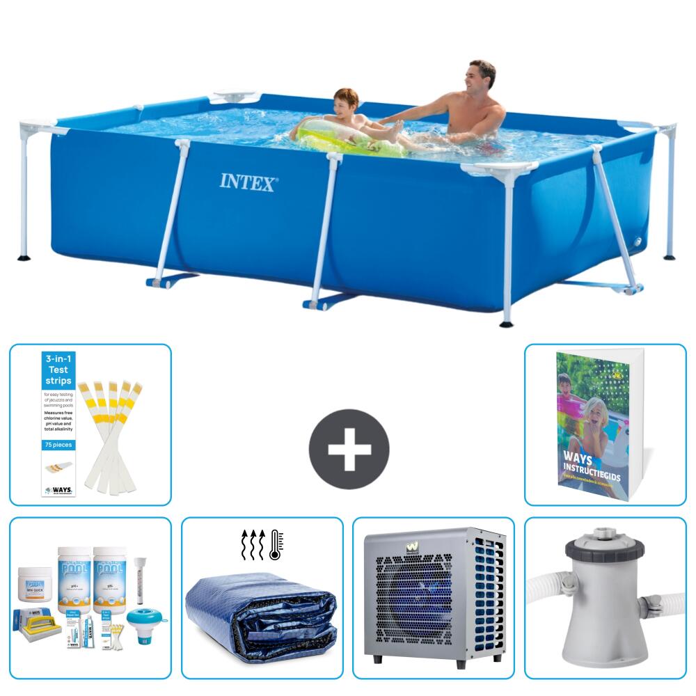 INTEX Basen ze stelażem Prostokątny - 260x160x65 cm - 7-częściowy S128
