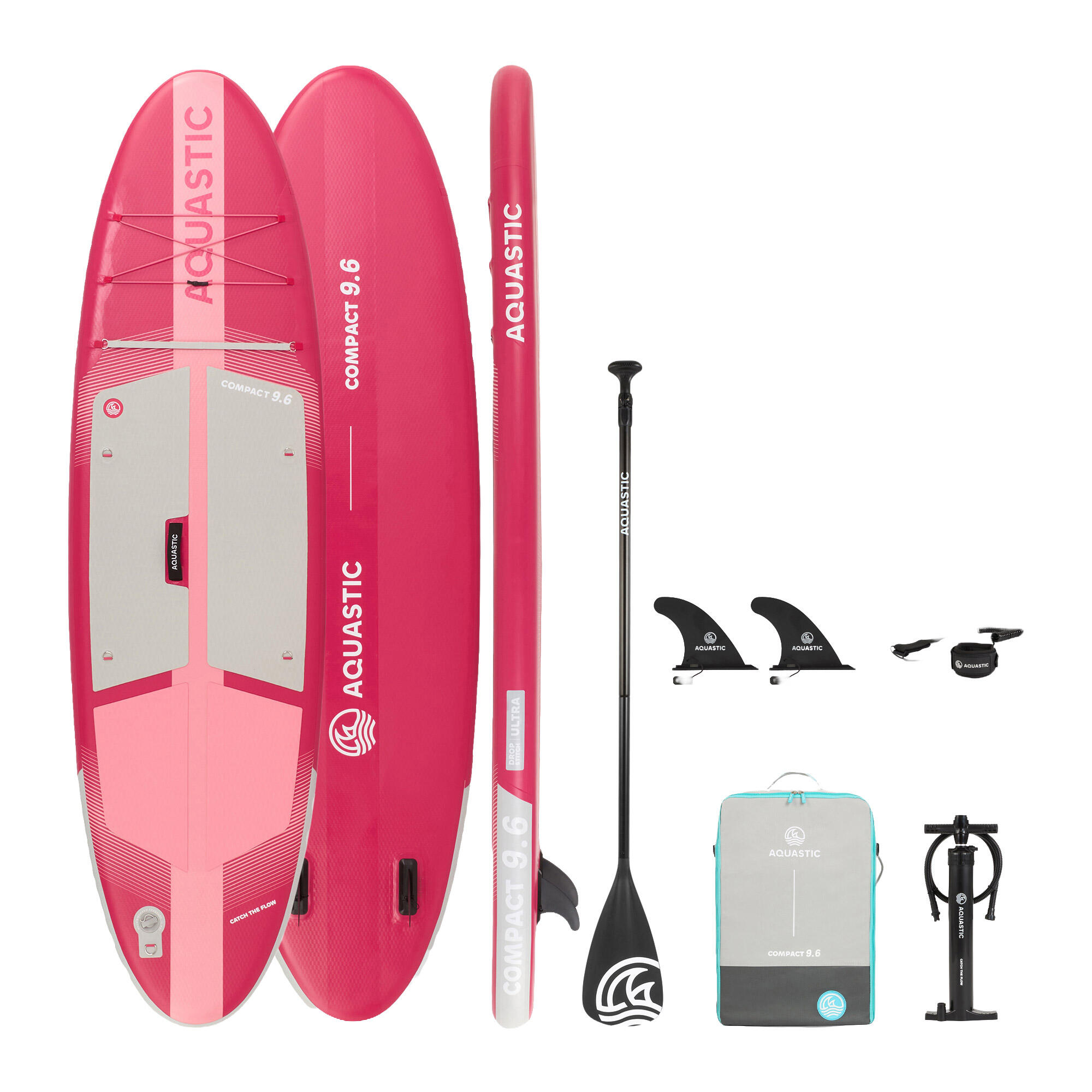Deska SUP AQUASTIC Compact 9'6 Zestaw z plecakiem wiosłem