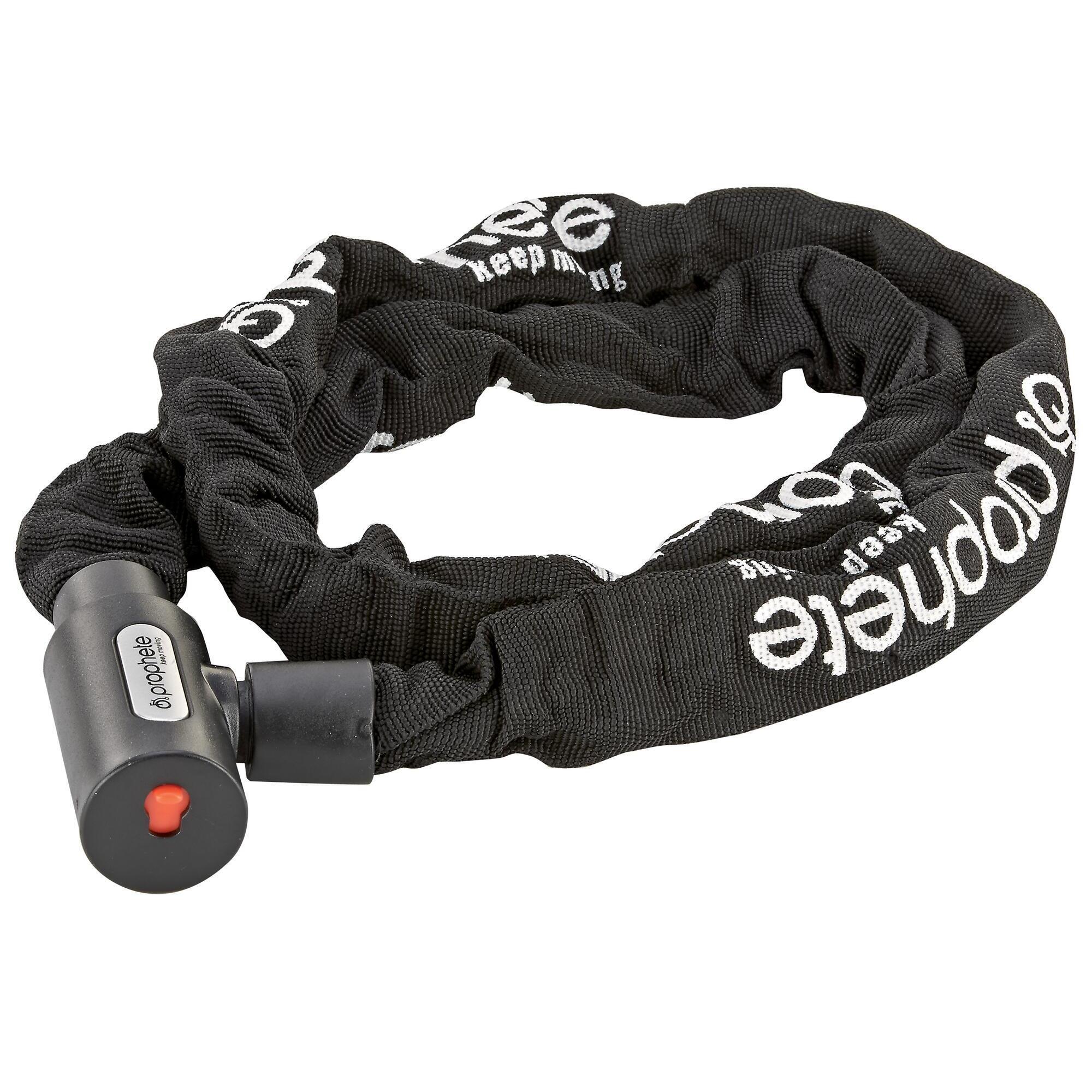 Zapięcie łańcuchowe  w zestawie 2 klucze cięte laserowo (1 z diodą LED)