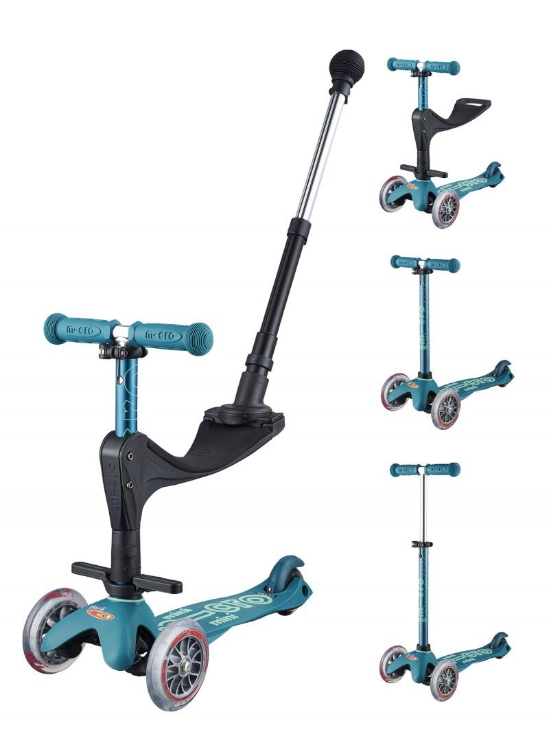 Hulajnoga 3 w 1 z drążkiem do pchania dla rodziców Mini Micro 3w1 Deluxe Plus