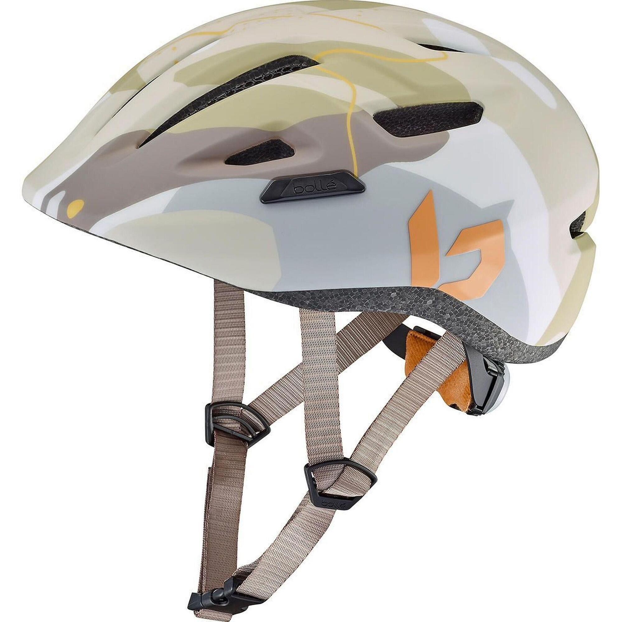 Kask rowerowy dla dzieci „STANCE JR” szary matowy kamuflaż