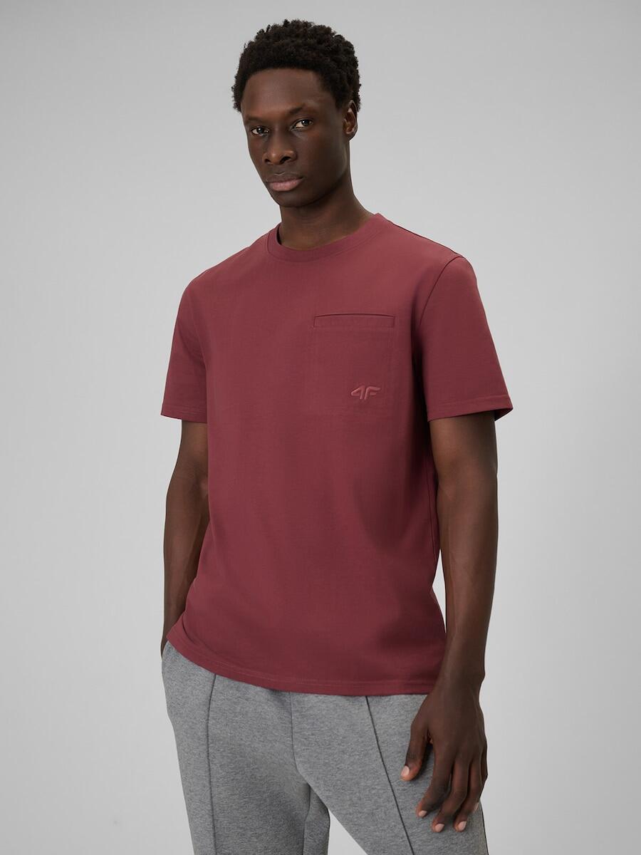 T-shirt regular gładki męski 4F 4FRSS26TTSHM3637