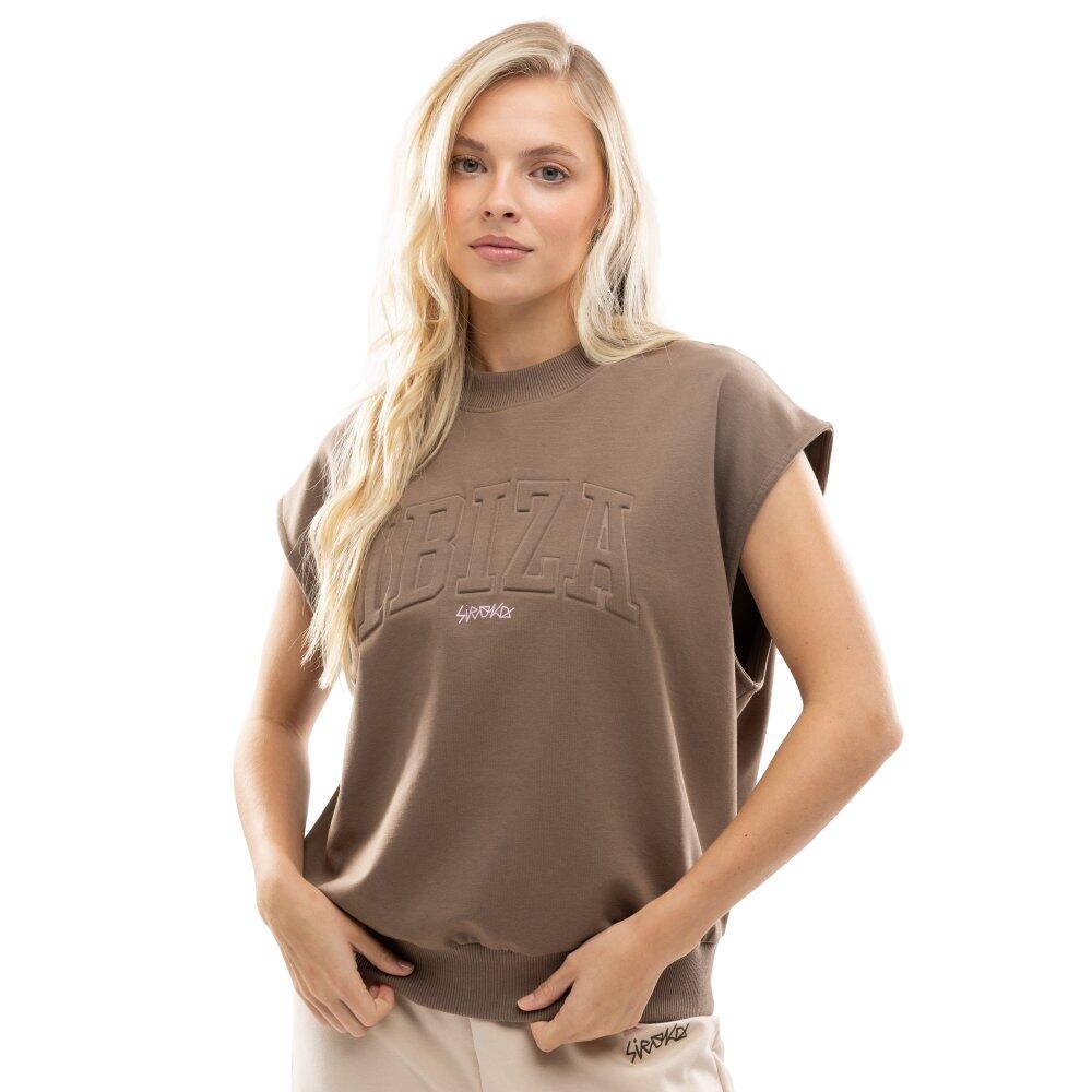 Damska bluza bez rękawów Lifestyle Siroko IBZ Tidal Brown