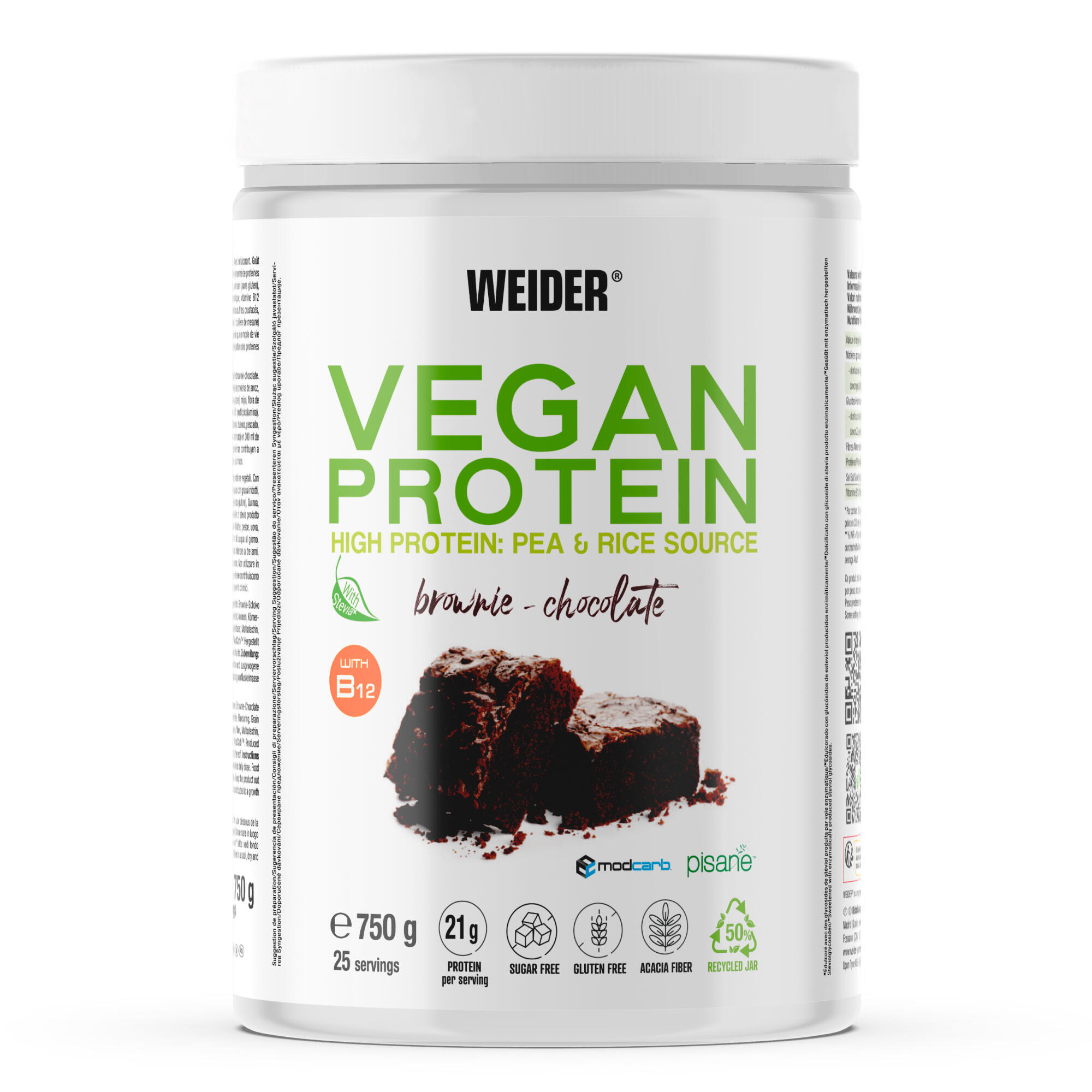 Białko roślinne Weider Vegan czekolada 750 g
