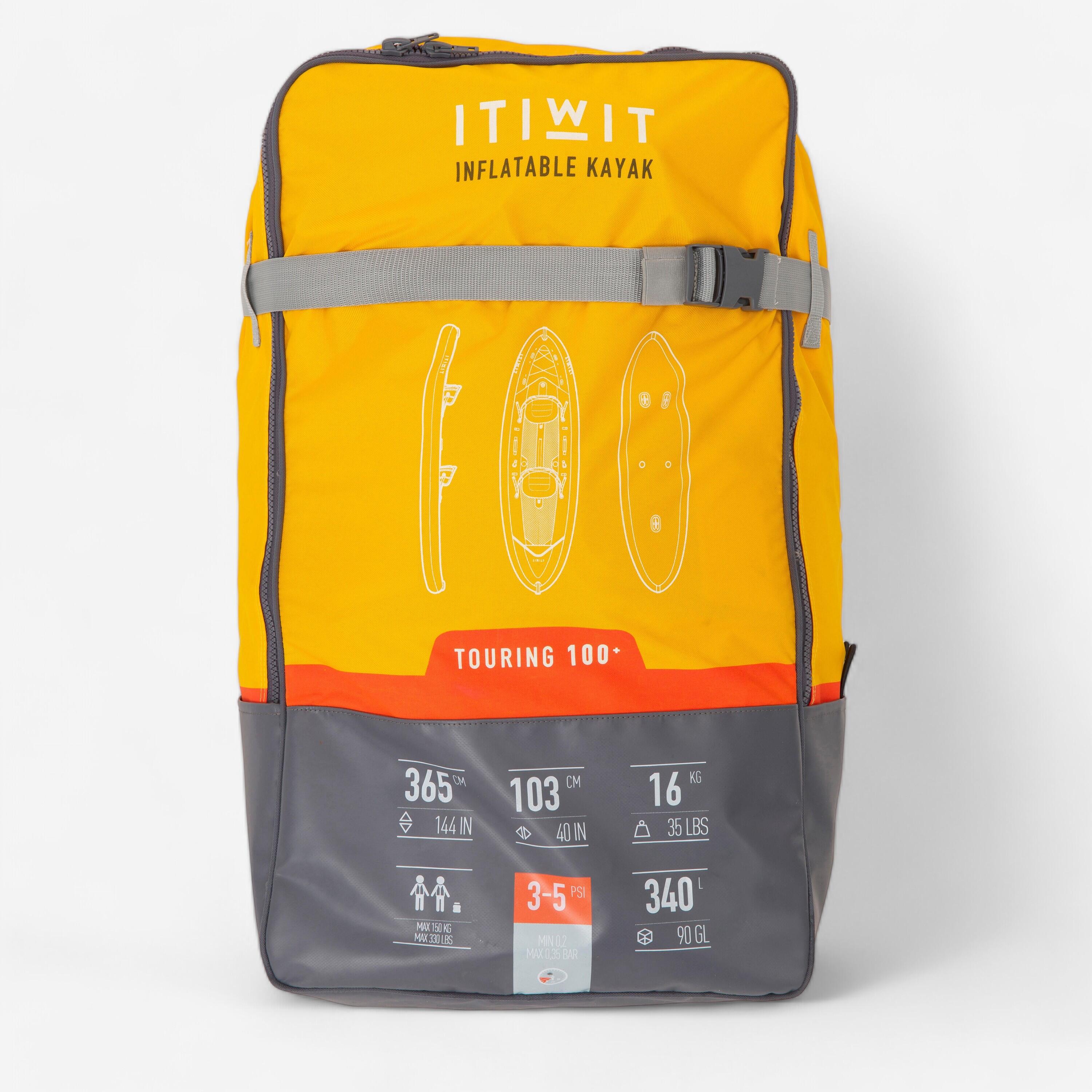 Plecak do transportu kajaka pneumatycznego Decathlon X100 2-osobowego