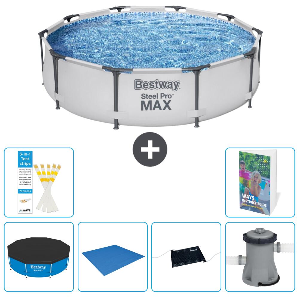BESTWAY Basen Steel Pro MAX Okrągły - 305x76 cm - 7-częściowy S40