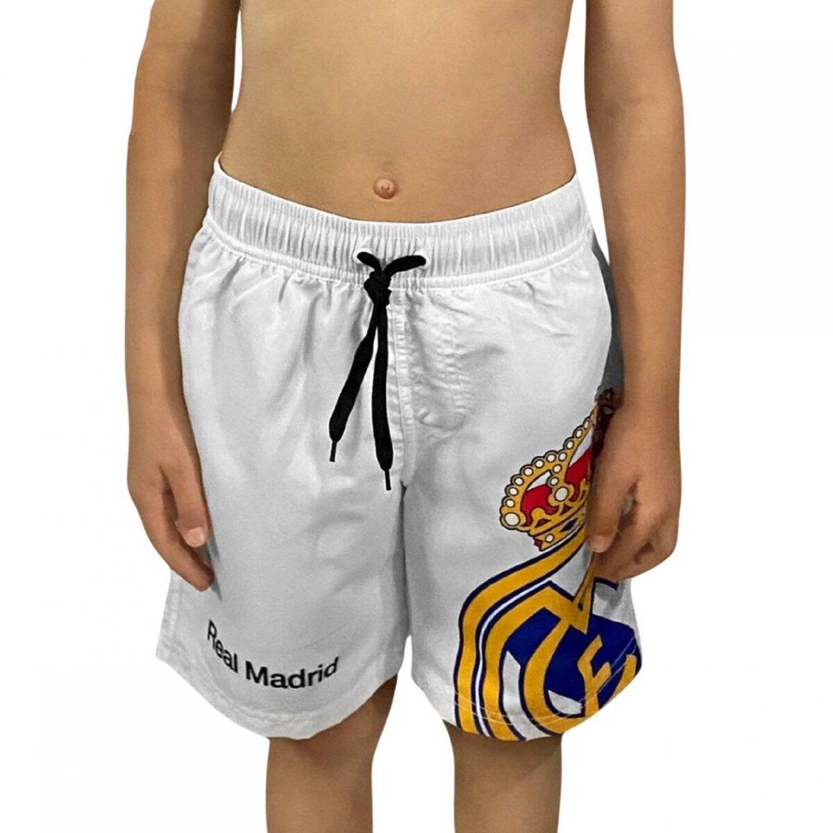 Real Madryt szorty kąpielowe chłopięce bermuda swimwear białe