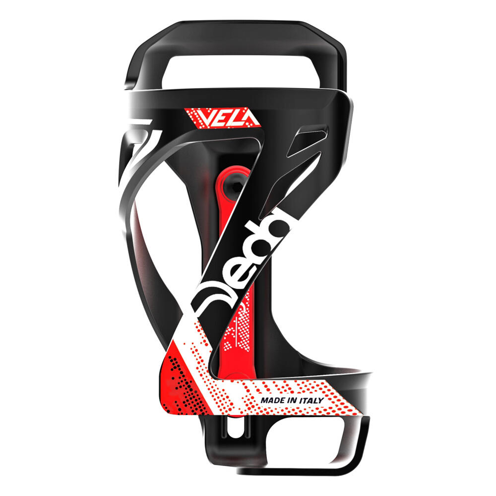 Deda Vela uchwyt na bidon boczny czarno-czerwony