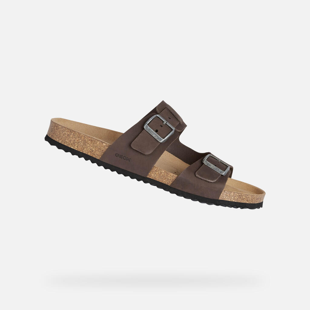 Sandały GEOX U SANDAL GHITA B Brązowy