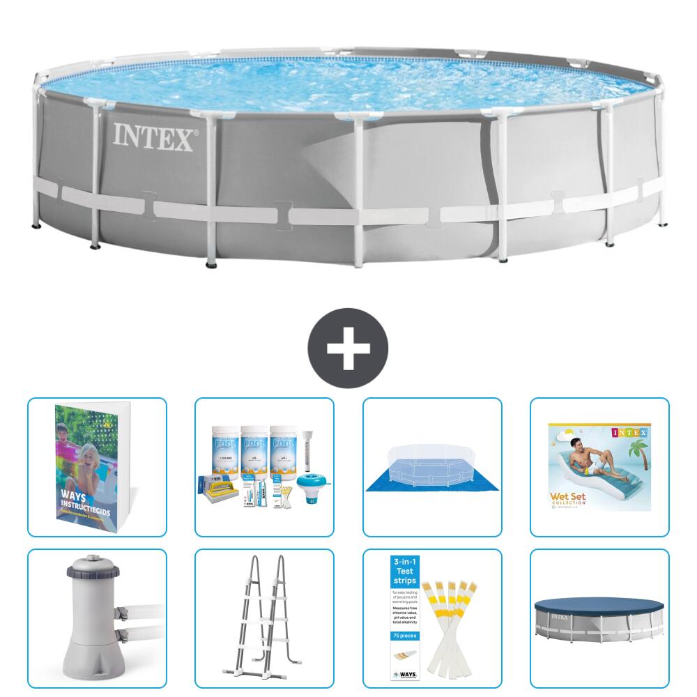 INTEX Basen Prism Frame Okrągły - 427x107 cm - 9-częściowy S683