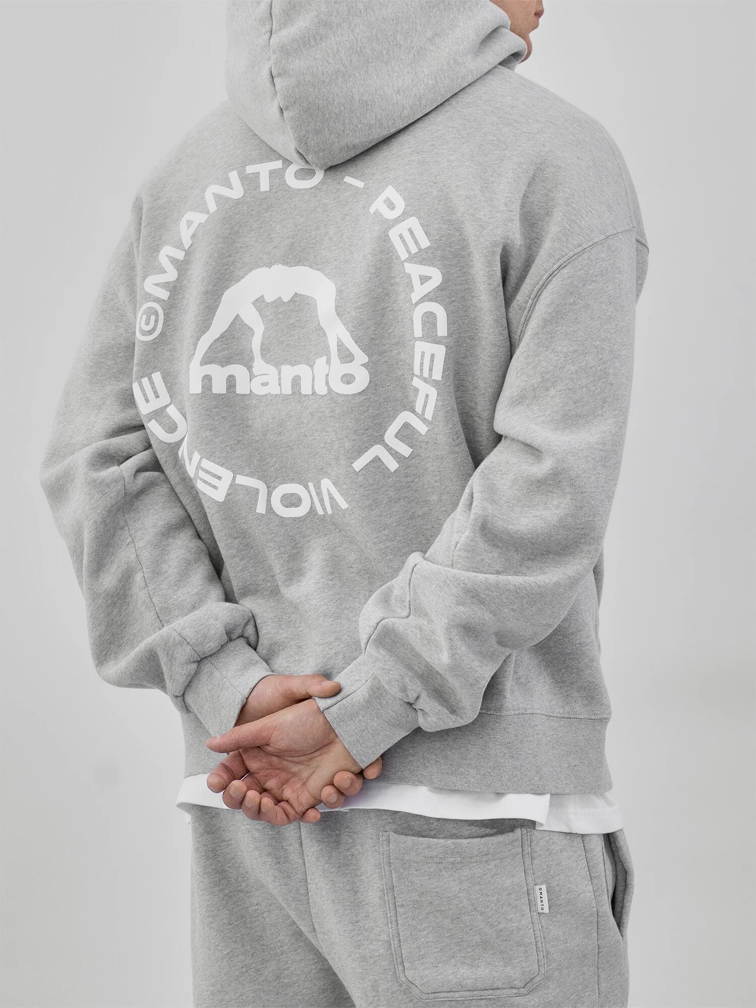 MANTO bluza z kapturem LABEL 25 OVERSIZE melanż