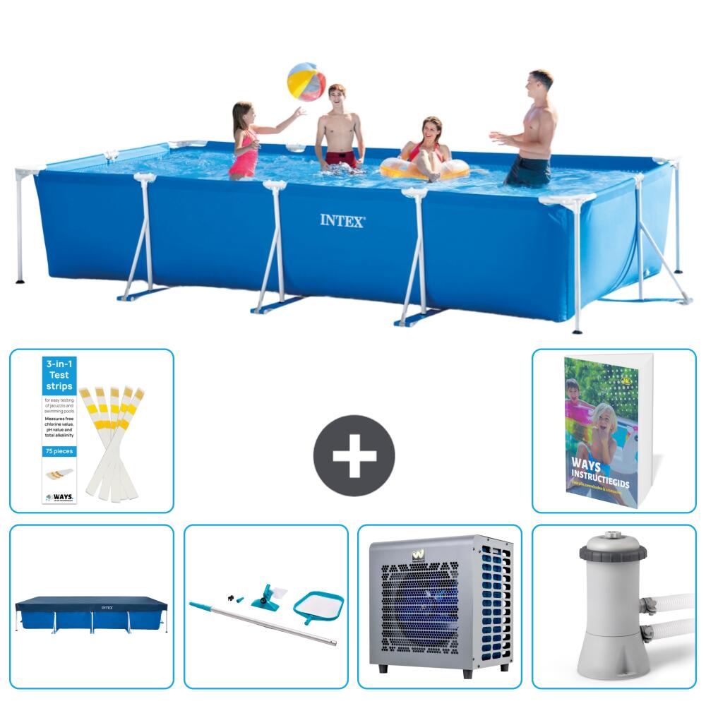 INTEX Basen ze stelażem Prostokątny - 450x220x84 cm - 7-częściowy S109