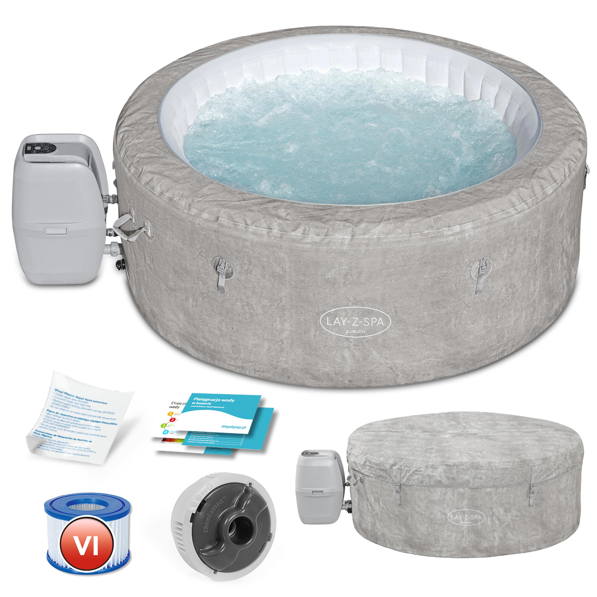 Dmuchane SPA z masażem i podgrzewaczem wody 4 osobowe Bestway 60065