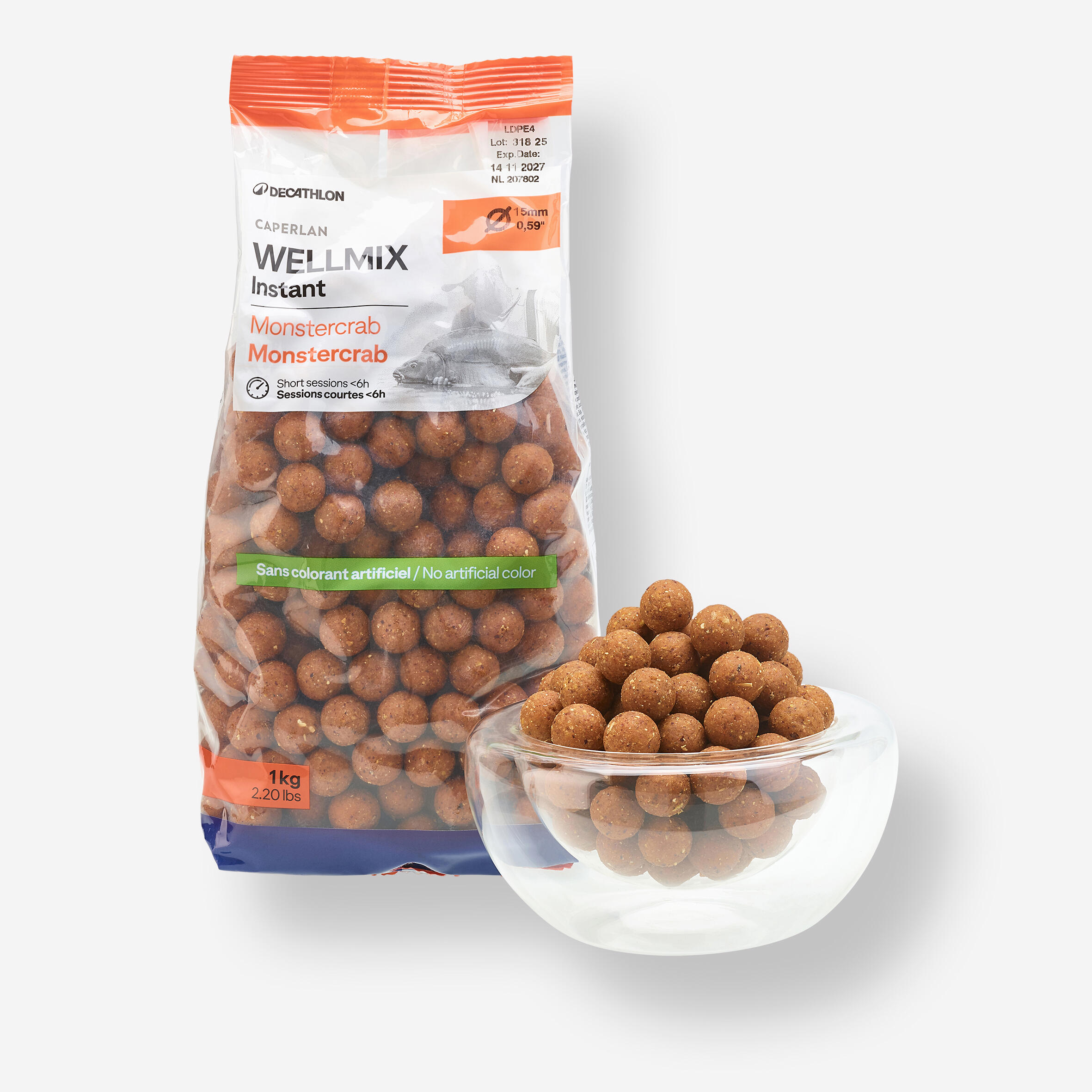 Kulki proteinowe Caperlan Wellmix Instant 15 mm 1 kg monstercrab