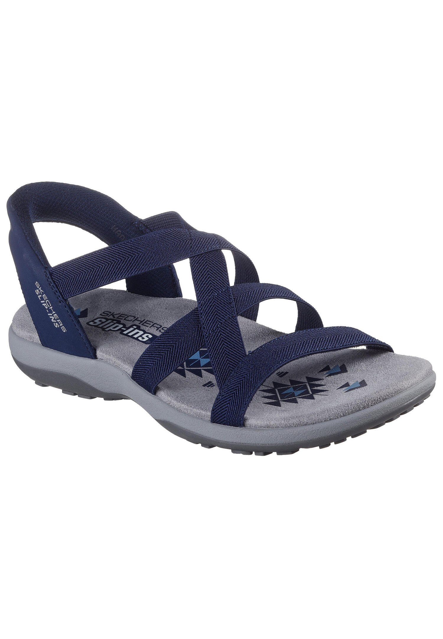 Sandały SKECHERS REGGAE SLIM STRETCH FLEX Niebieski