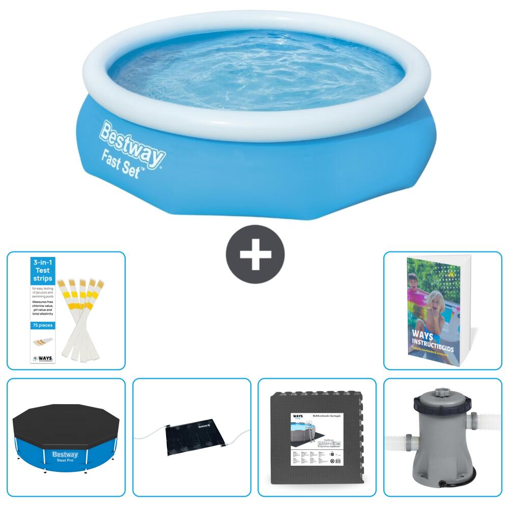 BESTWAY Basen Fast Set Okrągły - 305x76 cm - 7-częściowy S21