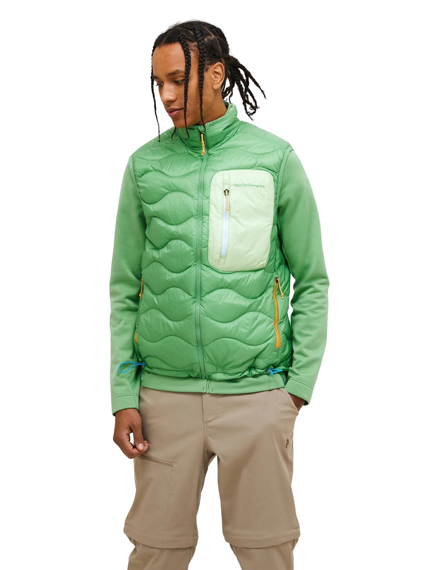 Kamizelka Peak Performance puchowa męska Helium Utility Down Vest zielona - M