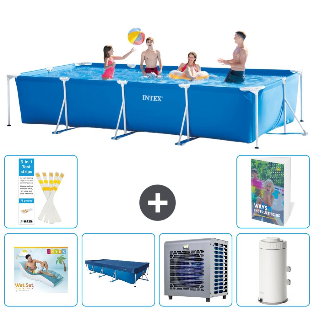 INTEX Basen ze stelażem Prostokątny - 450x220x84 cm - 7-częściowy S33