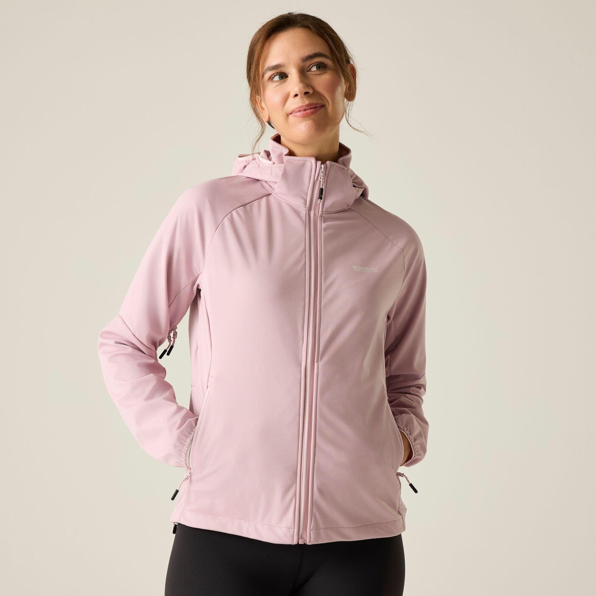 Damska wiatroodporna kurtka typu softshell z kapturem Bourda