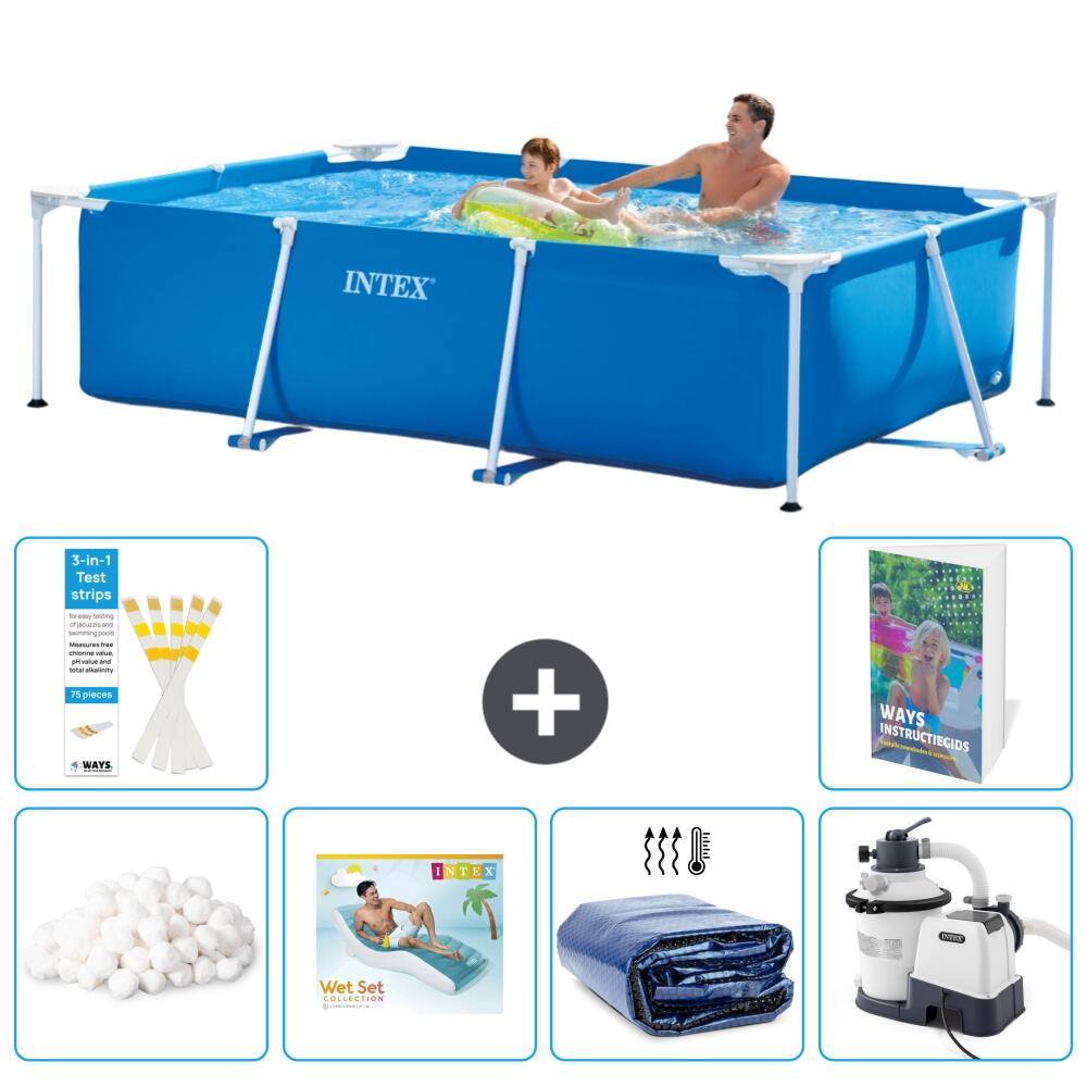 INTEX Basen ze stelażem Prostokątny - 260x160x65 cm - 7-częściowy S5