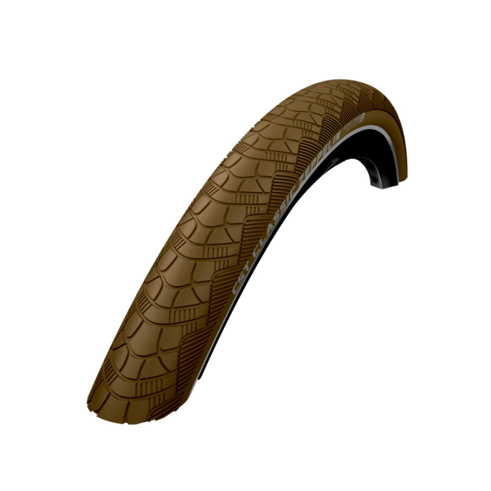 Opona Zeppelin 28 X 1.75 X 2 / 47-622 Mm Antyprzebiciowa - Brązowa Z Odblaskiem