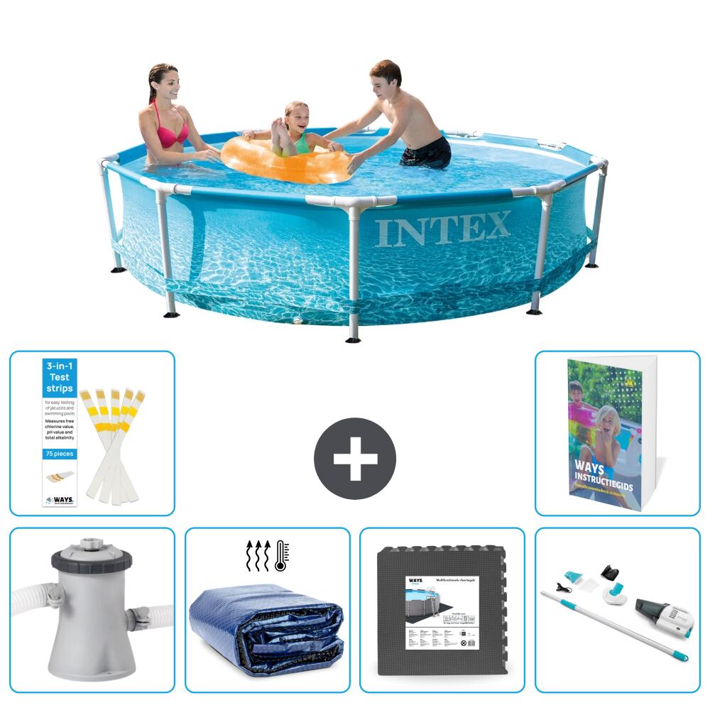 INTEX Basen ze stelażem Okrągły - 305x76 cm - 7-częściowy S315