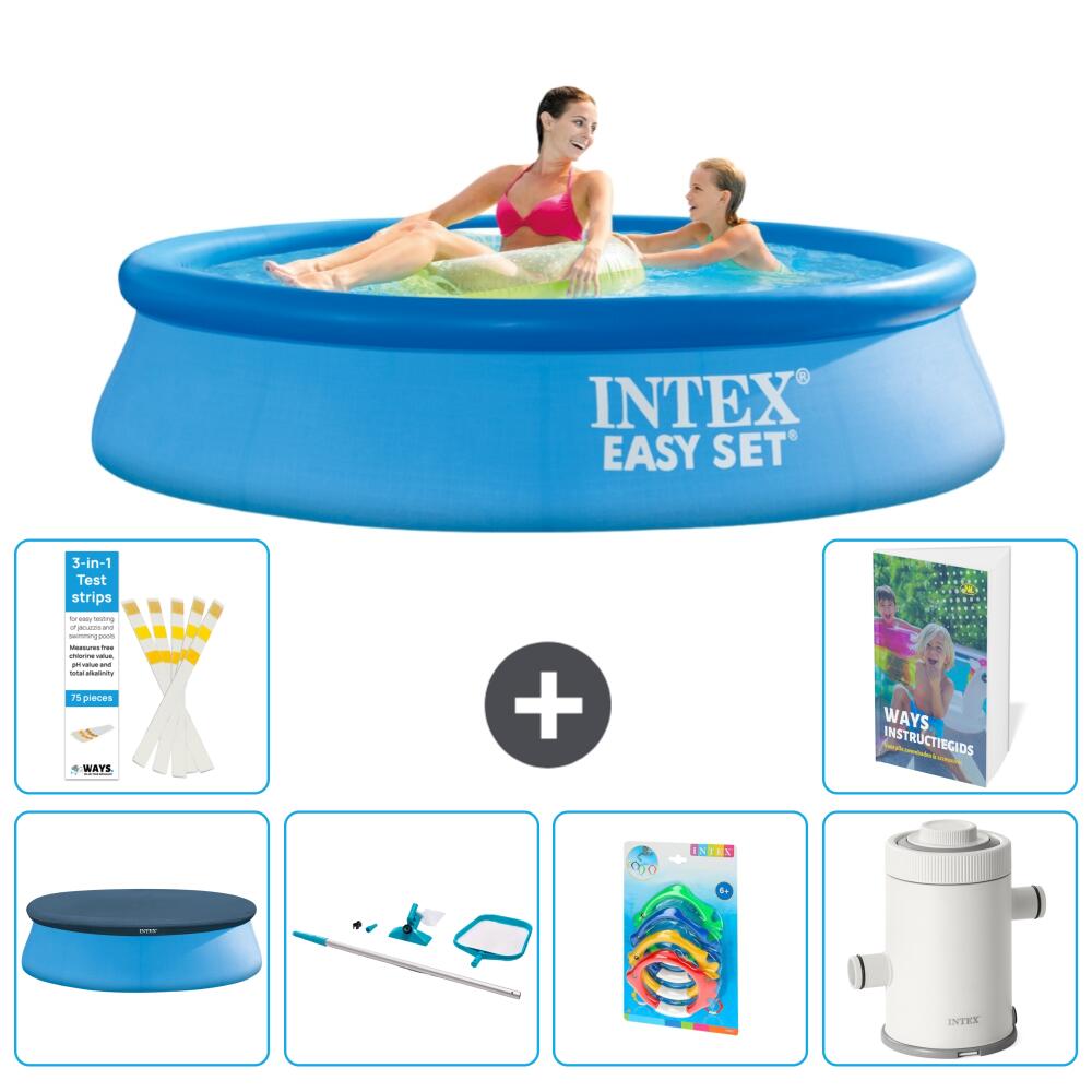INTEX Basen Easy Set Okrągły - 244x61 cm - 7-częściowy S151