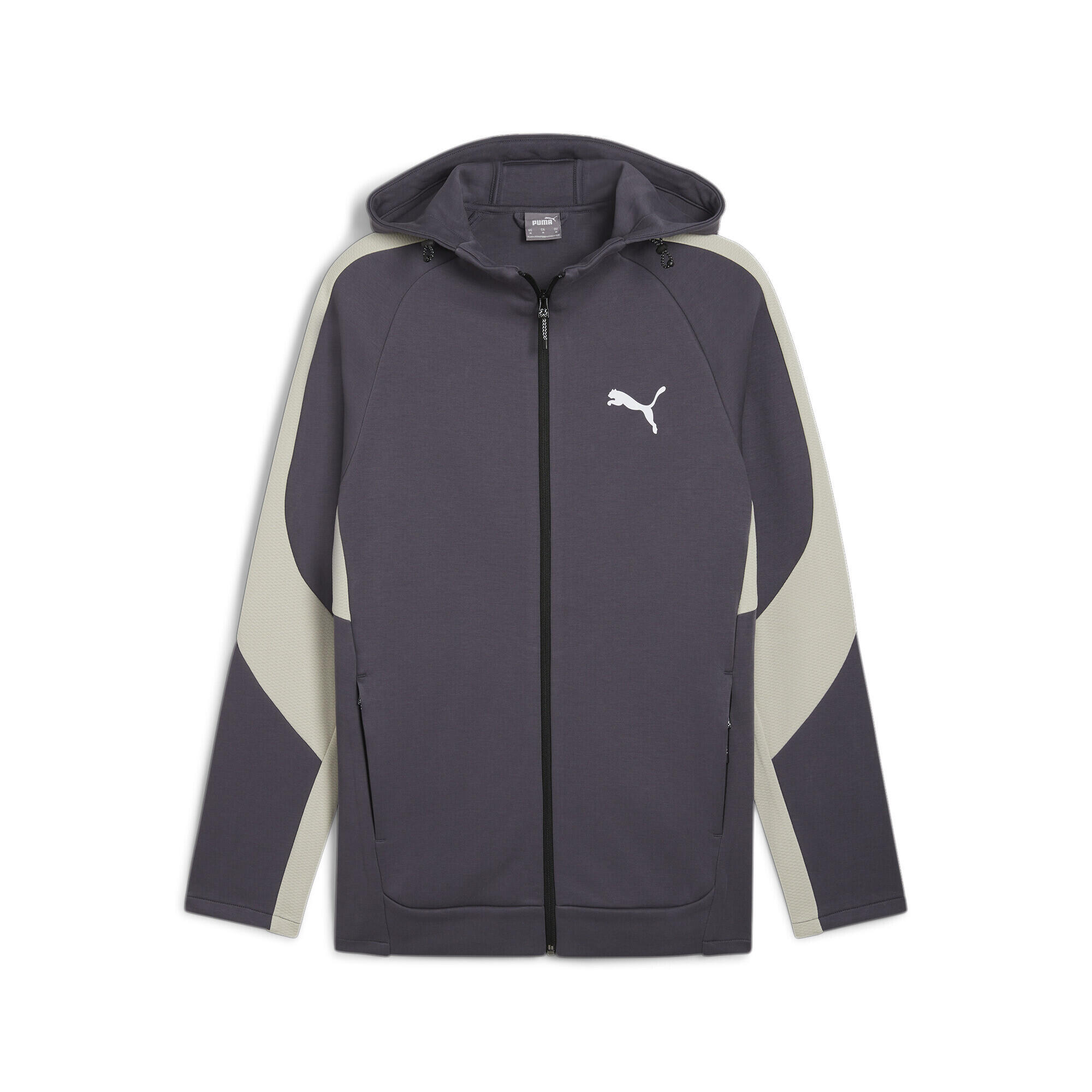 Męska rozpinana bluza z kapturem EVOSTRIPE PUMA Galactic Gray