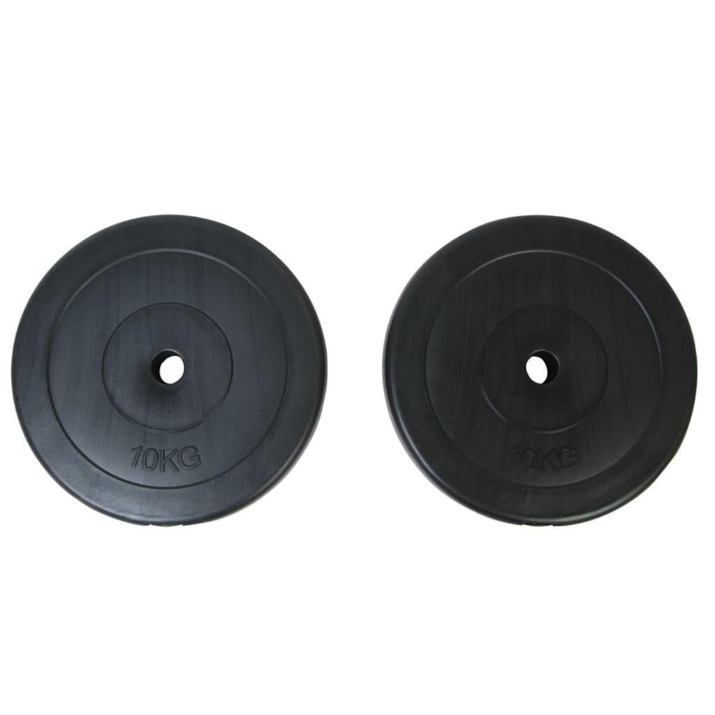VidaXL talerze hantli 2 x 10 kg, Ø 31,5 cm, otwór 26,5 mm