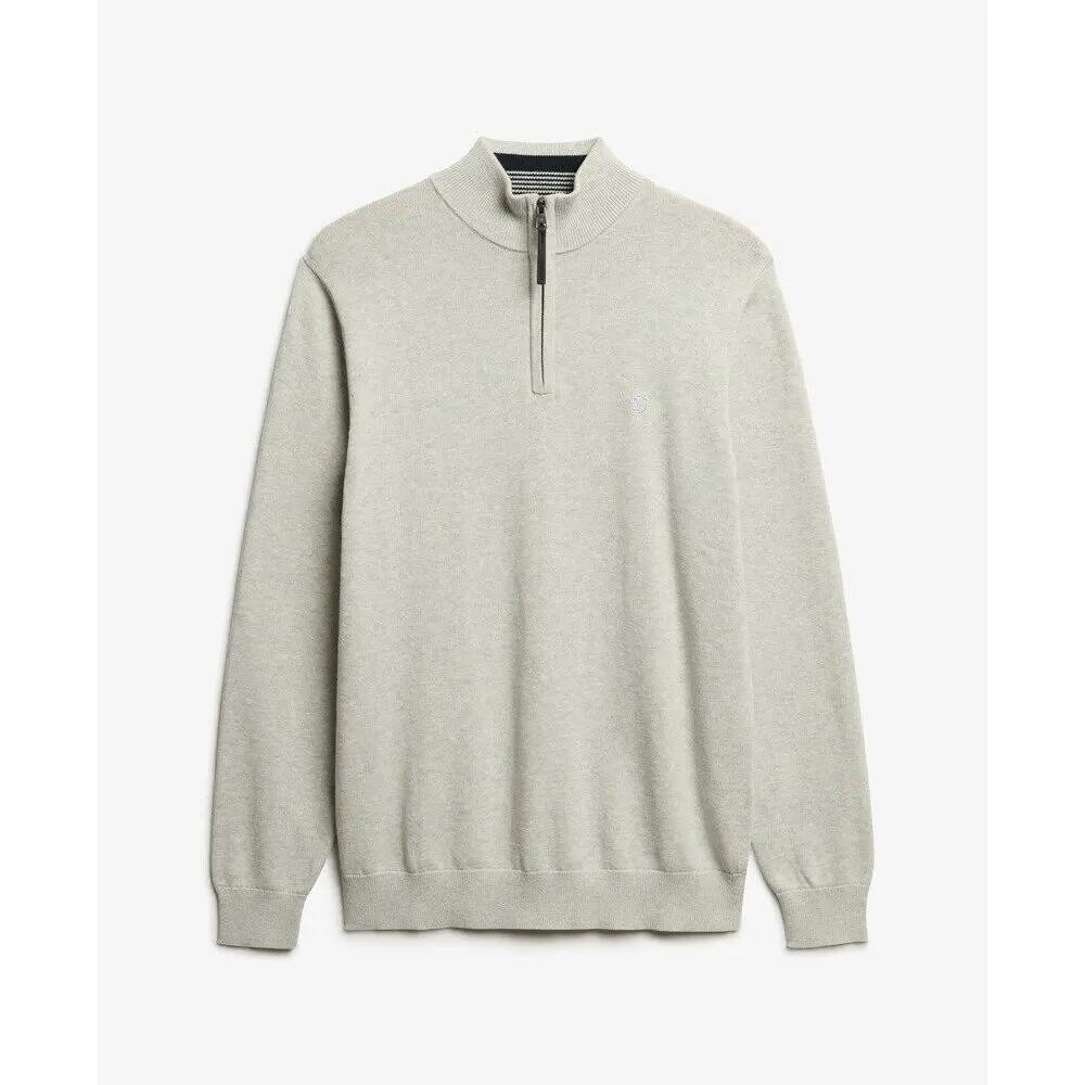 Czarny sweter z kołnierzem typu camionneur Superdry Essentials