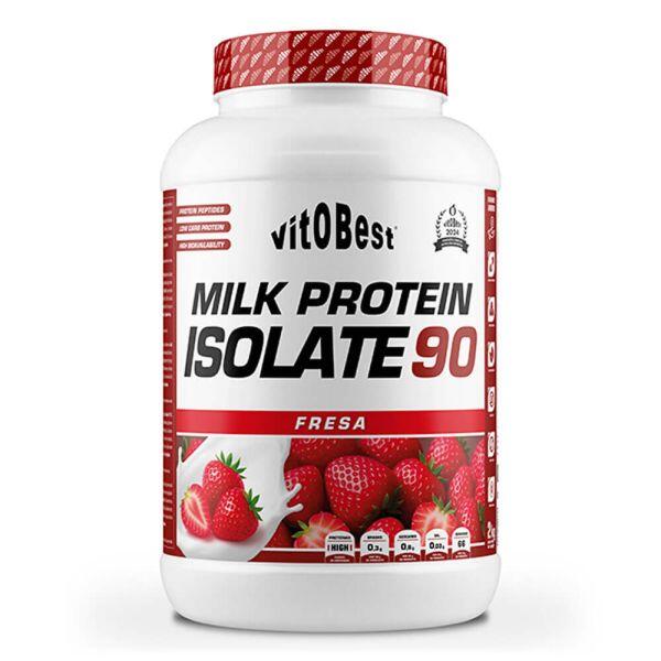 Izolat białka mleka 90 - 2 kg truskawkowy VitoBest