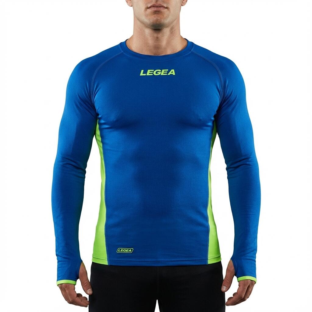 Mężczyzna Bieganie Rękawy ACT-SLEEVES ANTIC Jasnoniebieski-Fluo Zielony