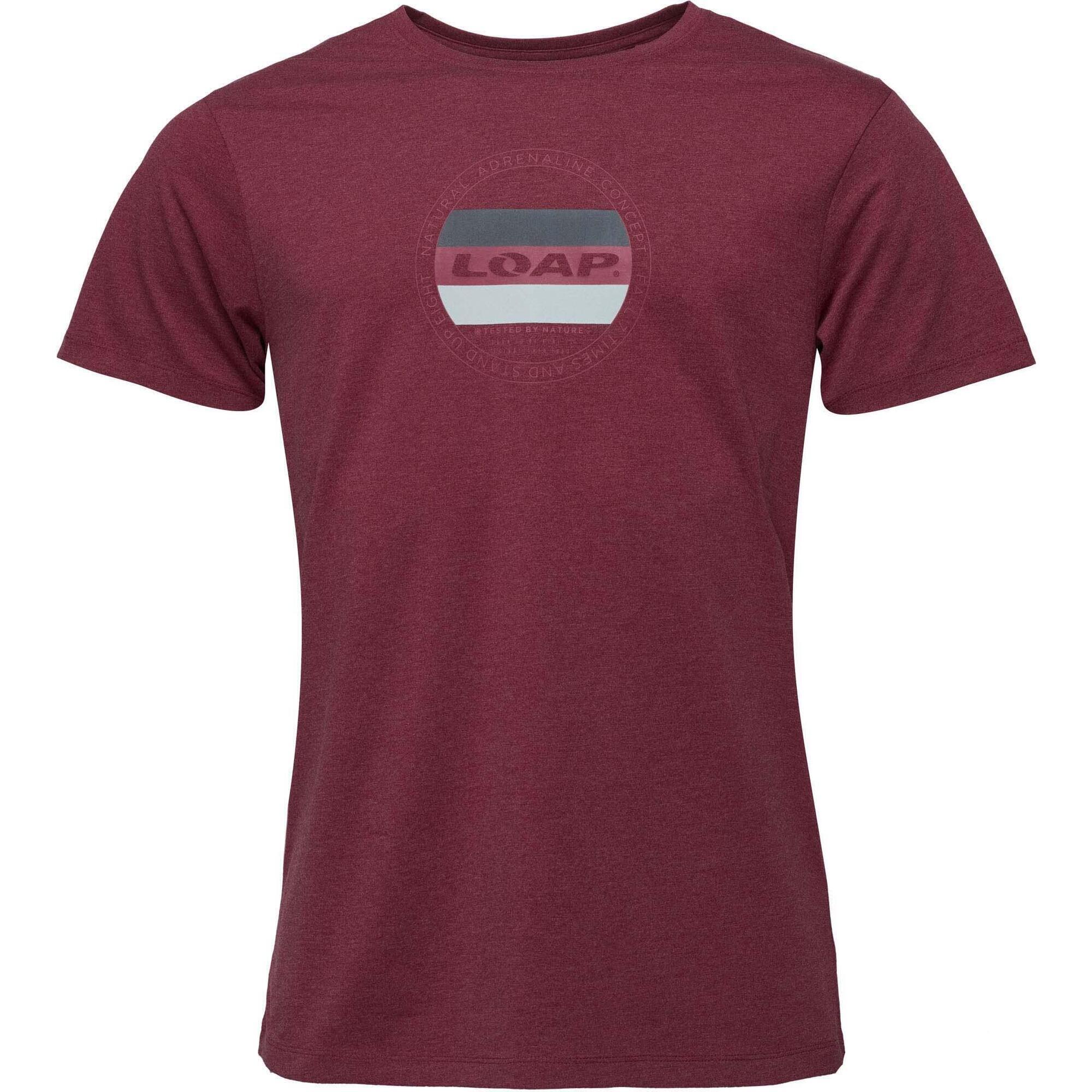 Męska koszulka T-shirt Loap Bojar Rood XL - Oddychająca bawełna