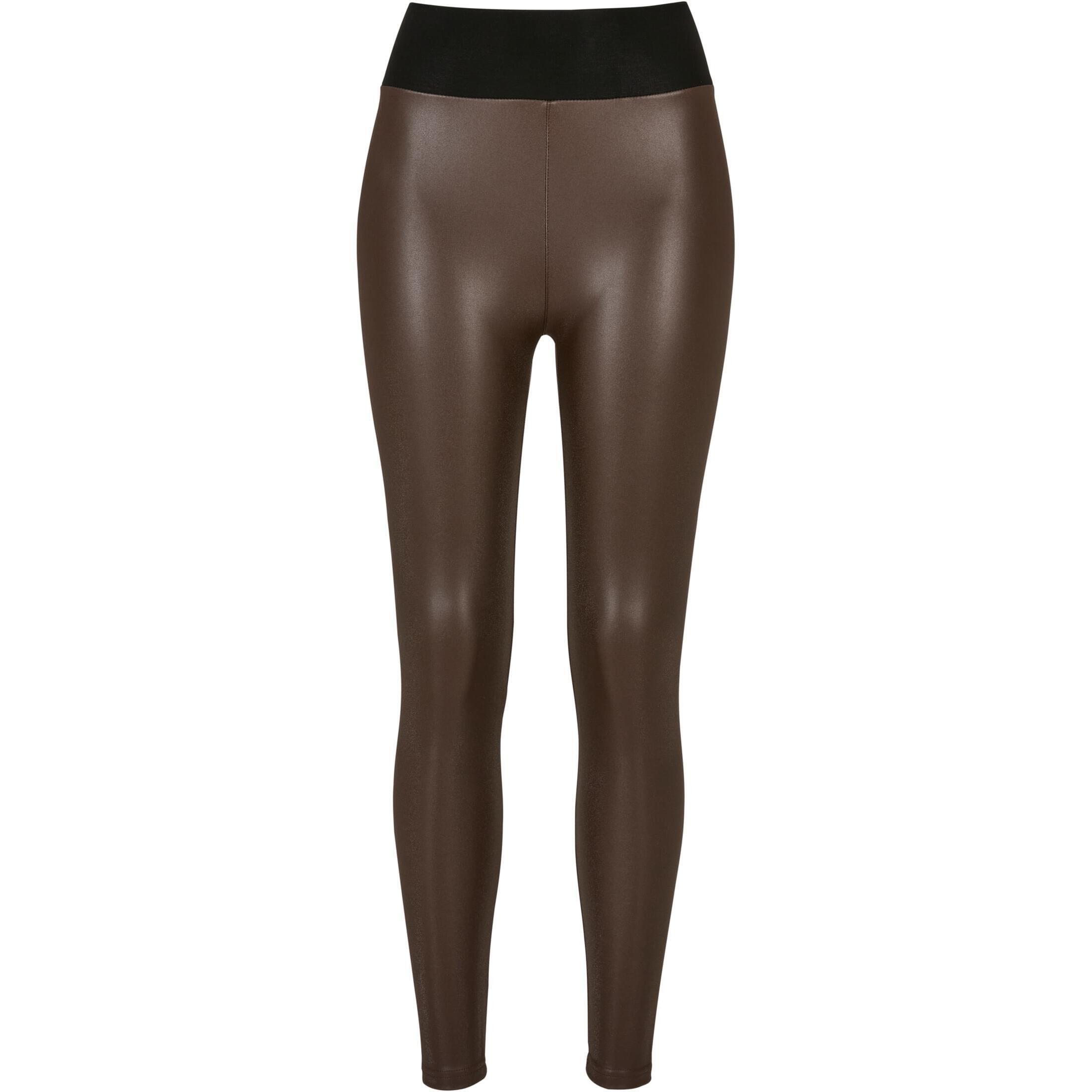 Damskie legginsy z wysokim stanem ze sztucznej skóry Urban Classics GT