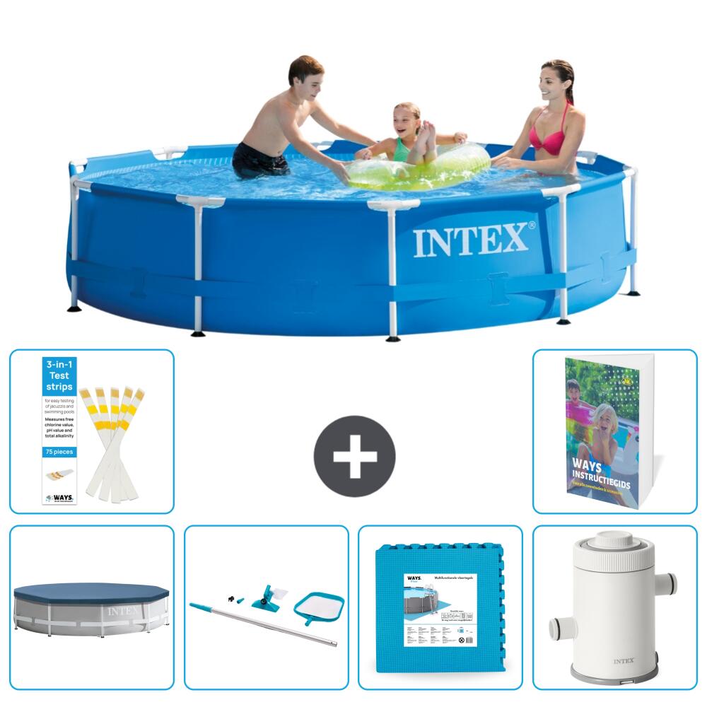 INTEX Basen ze stelażem Okrągły - 305x76 cm - 7-częściowy S17