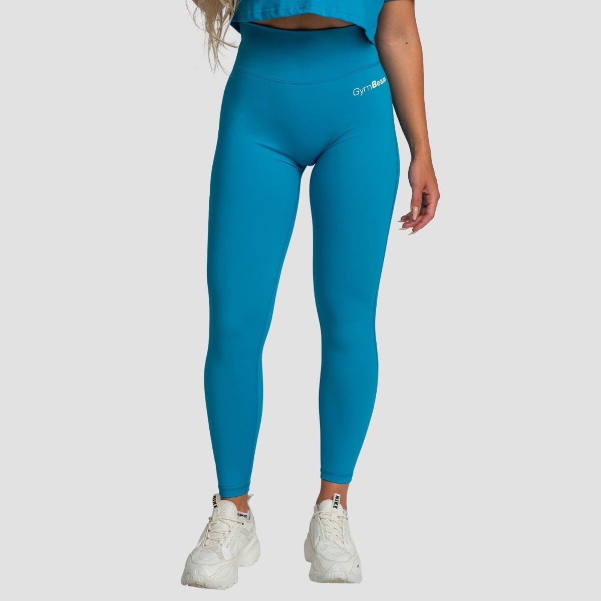 Legginsy damskie fitness z wysokim stanem akwamarynowe Limitless