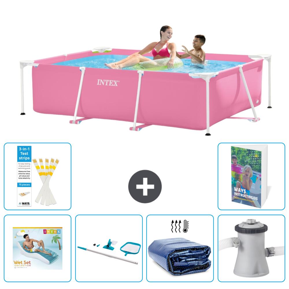 INTEX Basen ze stelażem Prostokątny - 220x150x60 cm - 7-częściowy S134