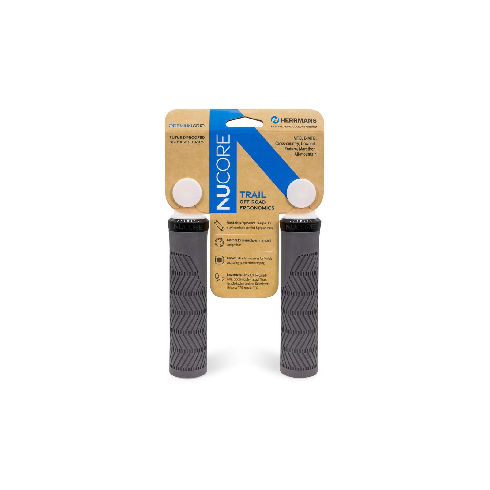HERRMANS Nucore Trail chwyty 130 mm Wave szary