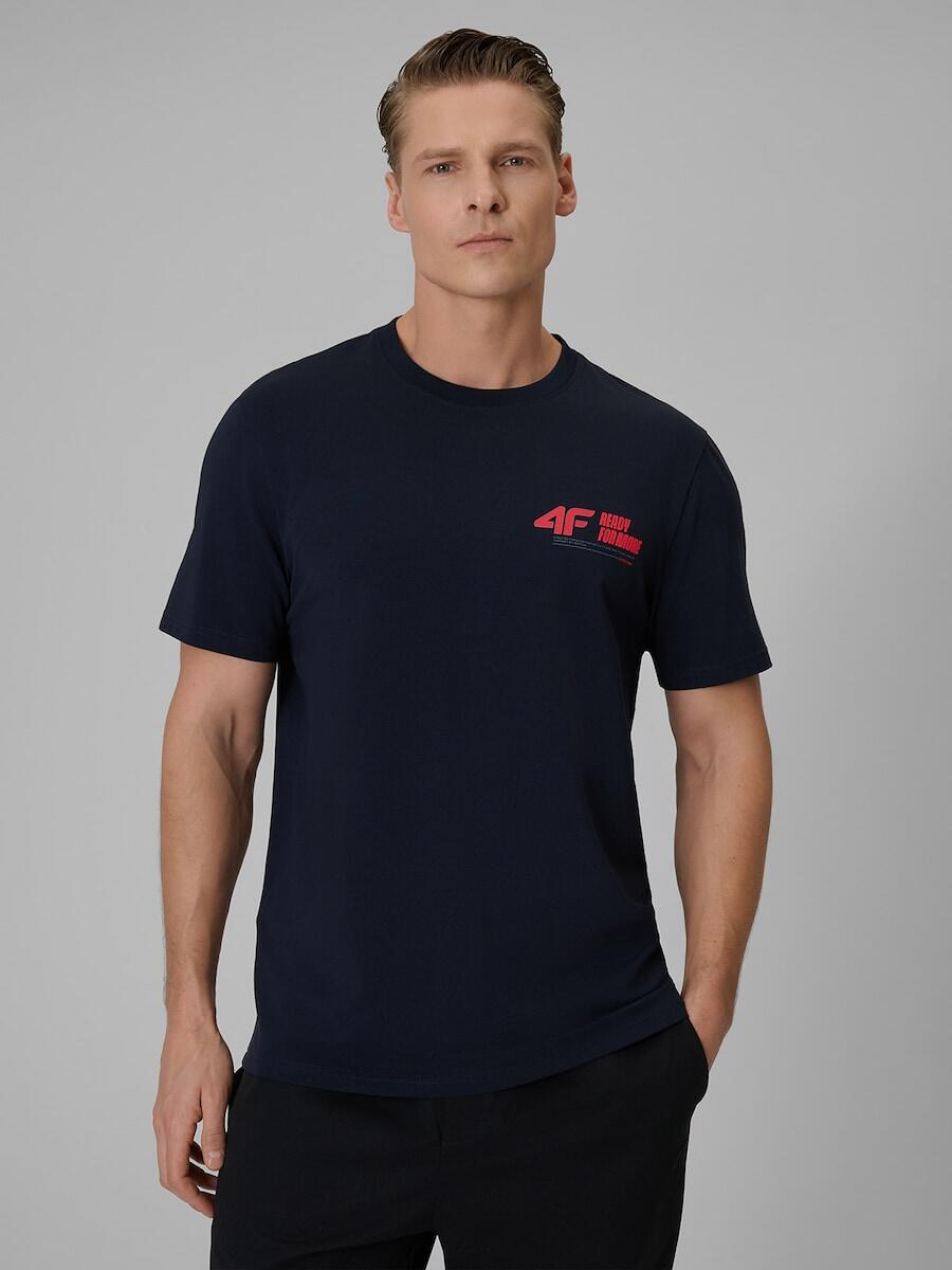 T-shirt regular gładki męski 4F 4FRSS26TTSHM3992