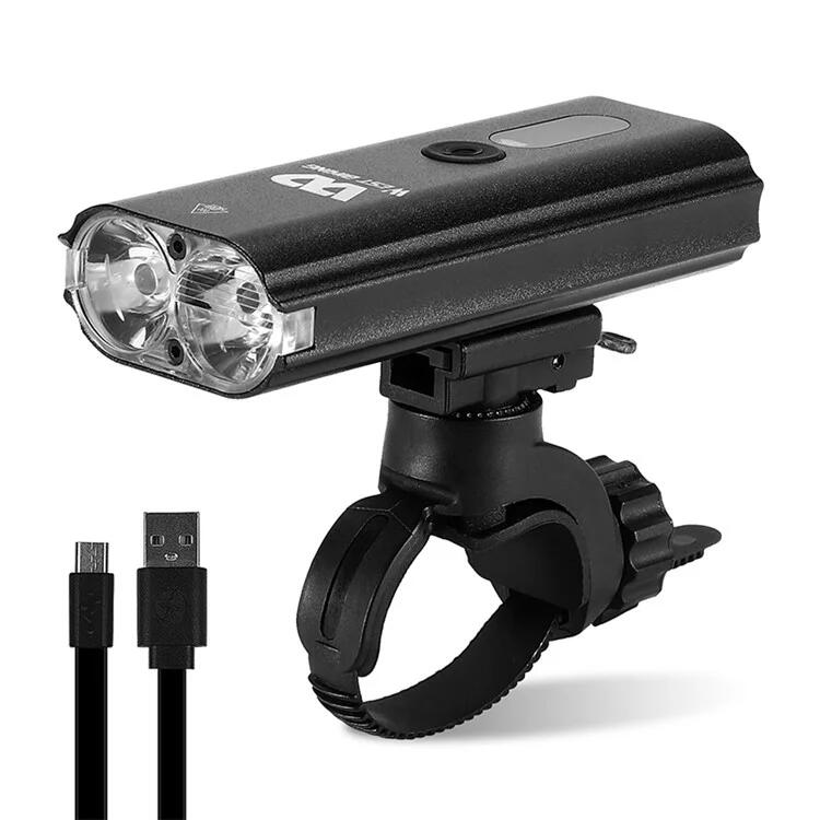 Lampka rowerowa USB ładowana, wodoodporna, z wyświetlaczem baterii