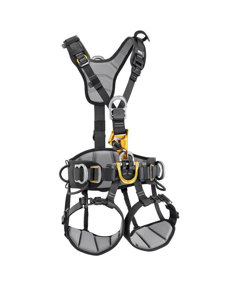 Harnais PETZL Astro EUR 0 półsztywny czarny/żółty z CROLL L