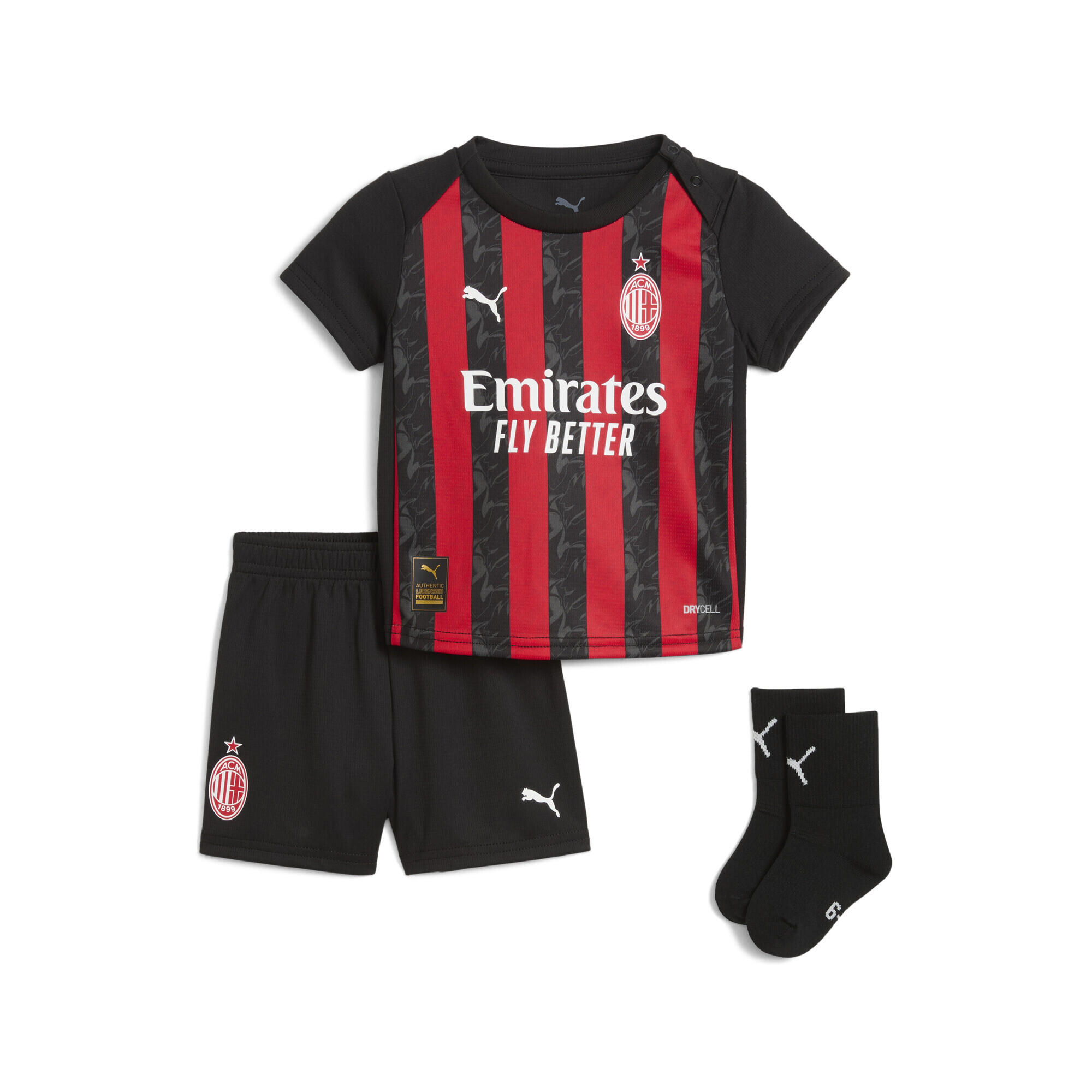 Strój domowy AC Milan 25/26 dla małych dzieci PUMA