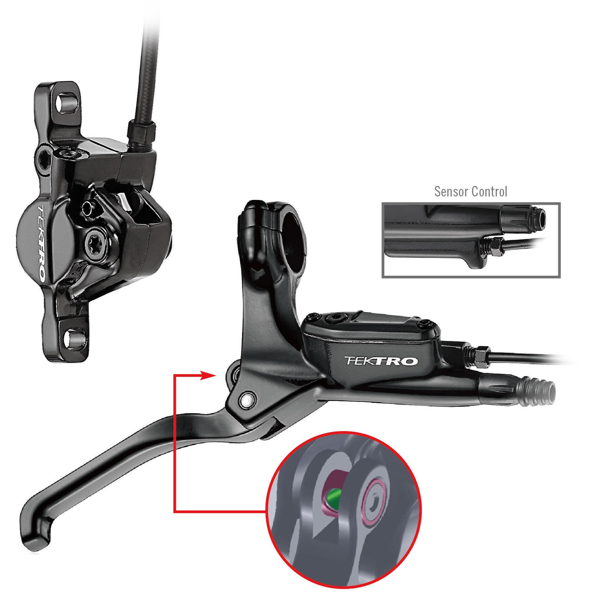 Zestaw Hydraulicznych Hamulców Tarczowych Hd-E350 E-Biker Prawy Z Linką 180 Cm