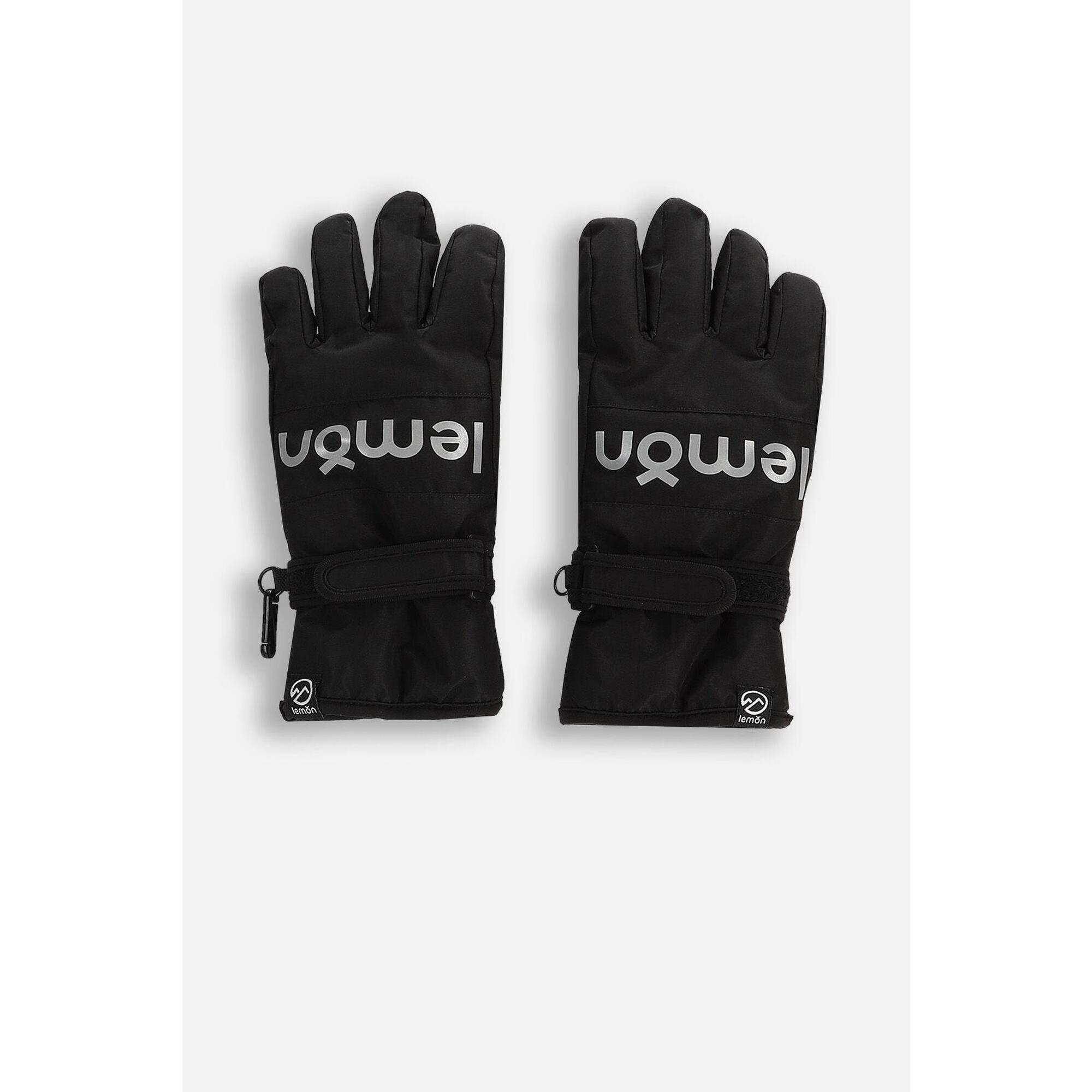 Rękawice narciarskie dziecięce pięciopalczaste Lemon Explore XLX czarne