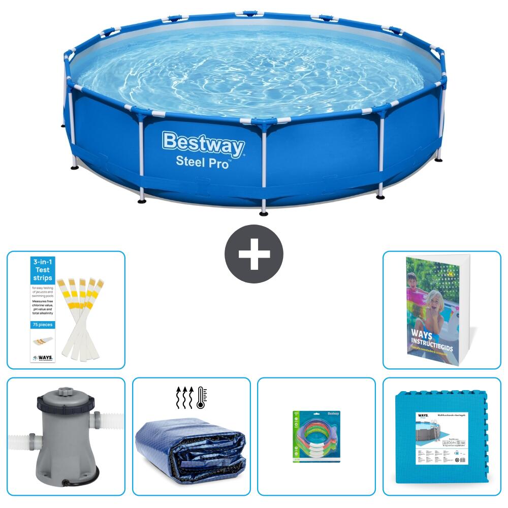 BESTWAY Basen Steel Pro Okrągły - 305x76 cm - 7-częściowy S229